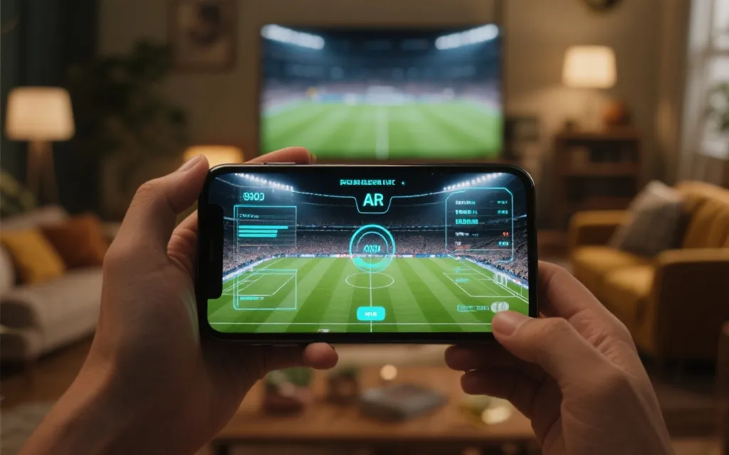 手机第二屏AR叠加战术与数据的观赛场景